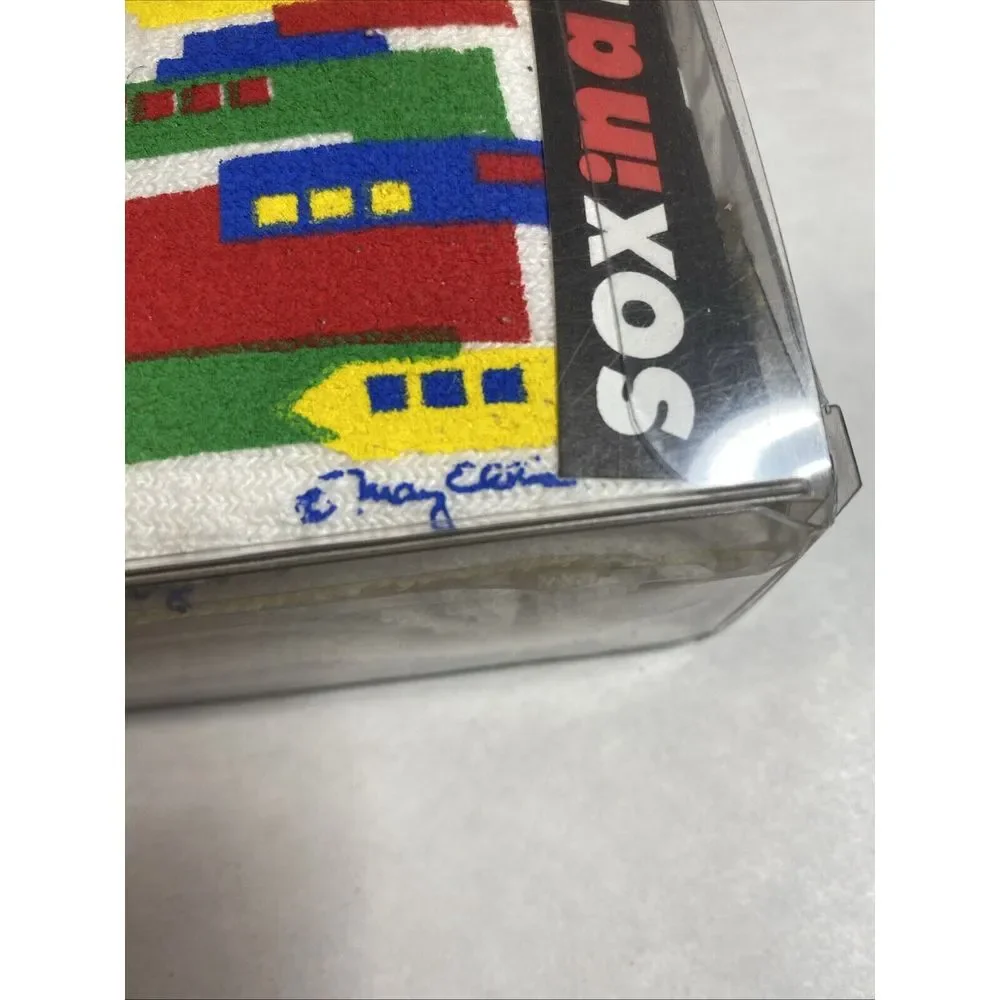 Vintage Socks Chicago Skyline Art Novelty Sox In A Box Canada‎ Made Signed